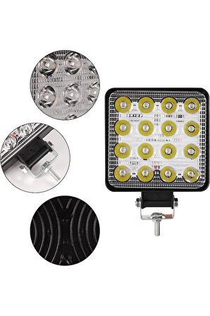 16 Ledli Çalışma Lambası Araç Görüş Lambası Oto Lamba