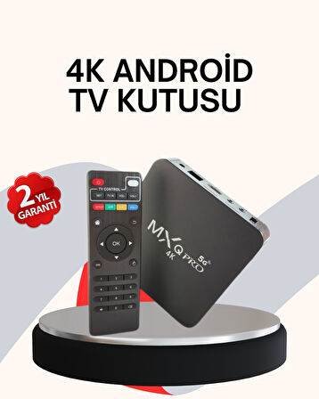 4K Android TV Box – Akıllı Medya Oynatıcı, 2GB RAM, 16GB Hafıza, Wi-Fi Destekli