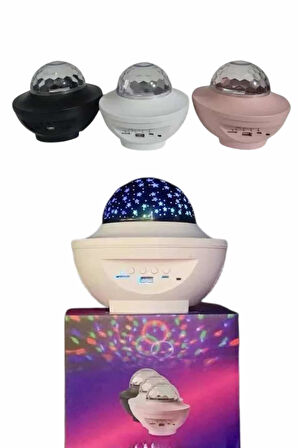 Çok Renkli Projektör Lamba Disko Topu Gece Lambası Kablosuz