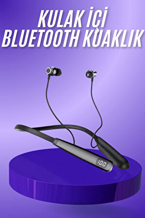 Bluetooth Kulaklık Şarj Göstergeli 100 Saat Şarj Kapasiteli Sporcu Kulaklık