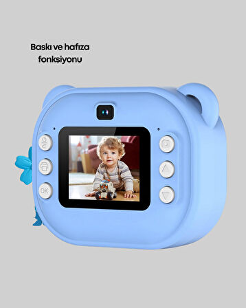 Anında Baskı Özellikli Şipşak Kamera – 24MP HD Çift Lensli, 32GB Hafızalı