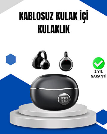 Bluetooth 5.4 Kablosuz Kulaklık – Açık Kulak Güvenli Tasarım ve Hızlı Şarj Özelliği