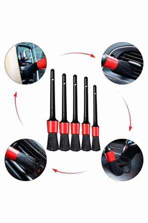 Araç İçi Led Aksesuar 5 Farklı Detaylı Araba Temizlik Fırçası Oto Temizleme Fırçası