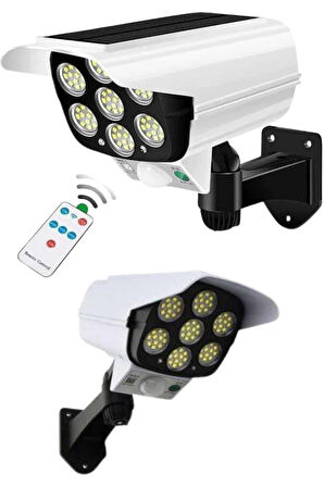 Solar Bahçe Aydınlatması Hareket Sensörlü Uzaktan Kumandalı Kamera Görünümlü
