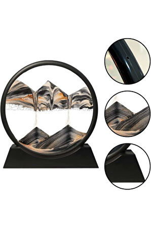 3D Led Işıklı Kum Saati Gece Lambası Hareketli Sulu Kum Saati Dekoratif