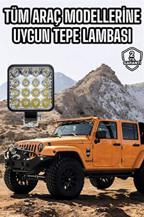 Tepe Lambası Tüm Araç Tiplerine Uygun Sis Lambası 16 Led Beyaz Renk