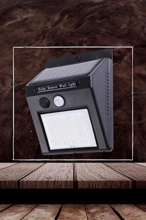 Bahçe Aydınlatma Sensörlü Güneş Enerjili Duvar Lambası 40 Led Işık
