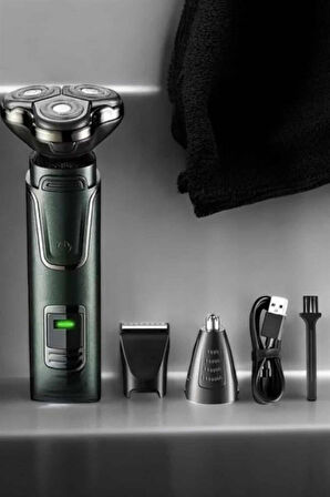 3 Başlıklı Profesyonel Saç ve Sakal Bakım Seti Vücut, Burun ve Kulak Tüy Alma