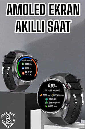 Akıllı Saat Bluetooth Bağlantılı Amoled Ekran Uyku ve Sağlık Takibi