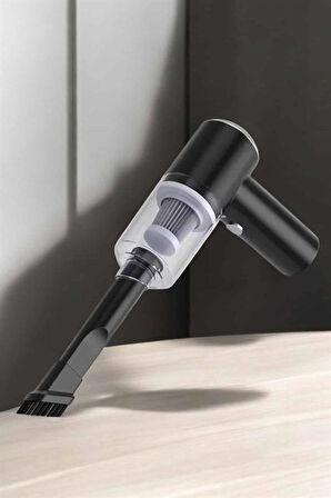 Üflemeli Güçlü Vakumlu Ev Ofis Araç Süpürgesi El Süpürge Şarjlı