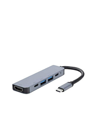 Çevirici Dönüştürücü Adaptör Macbook 3 In 1 Type-C To Hdmı USB 3.0