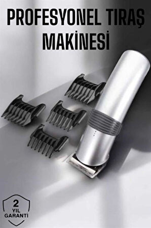 4 Taraklı Taşınabilir Profesyonel Saç ve Sakal Kesme Tıraş Makinesi