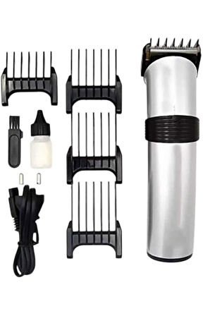 4 Taraklı Taşınabilir Profesyonel Saç ve Sakal Kesme Tıraş Makinesi