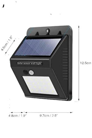 Solar Güneş Enerji Panelli Sensörlü Lamba Enerji Tasarruflu