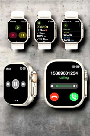 Suya ve Toza Dayanıklı 45 MM Akıllı Saat Bildirim ve Cevapsız Çağrı Görüntüleme