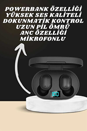 Dijital Göstergeli Kulaklık ve 7 Kordonlu Akıllı Saat Android ve İOS Uyumlu Uyku Takibi Sesli Görüşme