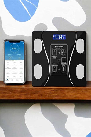 Tartı Baskül Dijital Elektronik Tartı Vücut Analiz Wifi Akıllı Yağ Ölçer