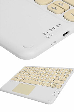Profesyonel Wifi Q Klavye Bluetooth Klavye Touchpad 10.8 Inç
