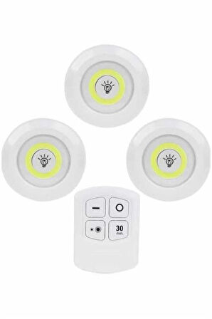 Kablosuz Pilli Işıldak  Masa Lambası Mutfak Tezgah Altı Banyo Dolabı Dolap İçi