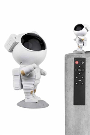 Gece Lambası Astronot Bluetooth Hoparlörlü Galaksi Işık Projektörü