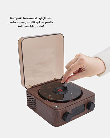 GRAMAFON SPEAKER KAHVERENGİ