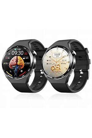 Amoled Ekran Akıllı Saat Üç Kordonlu İOS Android Uyumlu