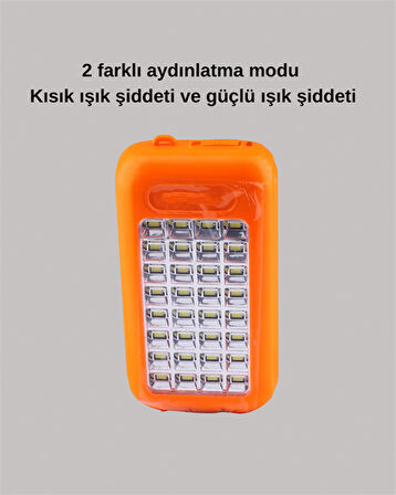 Gold Silver GS-875 Outdoor Powerbank & Işıldak – Güneş Paneli, 32 LED, 10000 mAh, Çift Çıkış