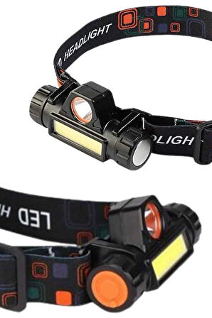 Ledli Şarjlı Kafa Lambası LED Şarjlı Su Geçirmez Kafa Feneri