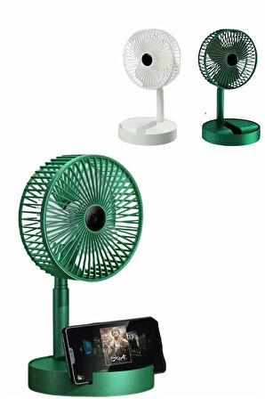 3 Kademe Hız Ayarlı Vantilatör Telefon Standlı Şarjlı Katlanabilir Soğutucu Pervane