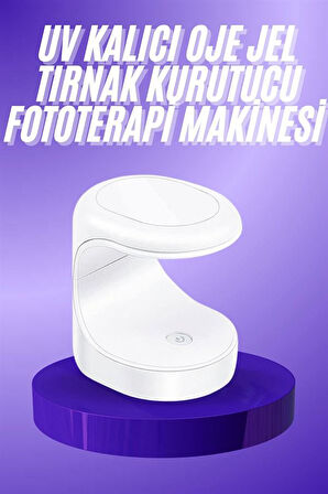 Seyahat Tipi Mini Oje Kurutucu Ultraviole Mor Işık Protez Tırnak Kurutucu