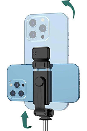 Tripod Selfie Çubuğu Bluetooth Kumandalı Kablosuz Led Işıklı