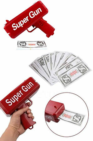 Para Dolar Atma Makinası Super Money Gun Para Saçma Fırlatma Tabancası