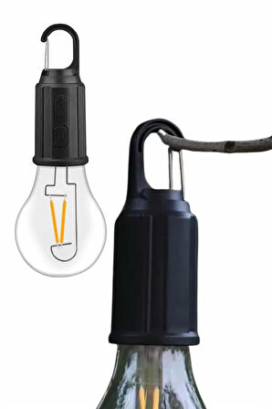 Taşınabilir Şarjlı Led Ampul Askılı Lamba Kamp Bahçe Lambası