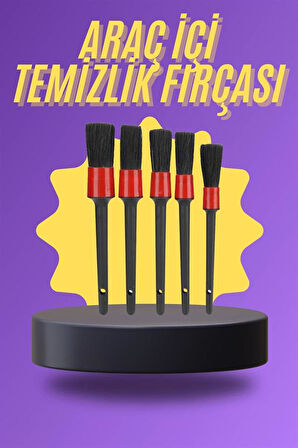 5 Parça Araç İçi Temizlik Fırçası Araç İçi-Dışı Temizleme Fırça Seti