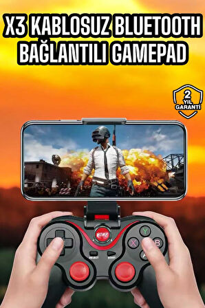 Android Uyumlu Gamepad X3 Game Stick Oyun Kolu Bluetooth Bağlantılı