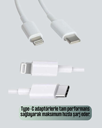 Aşırı Şarj ve Pil Koruması ile Akıllı Çipli Lightning Kablo 1.2m