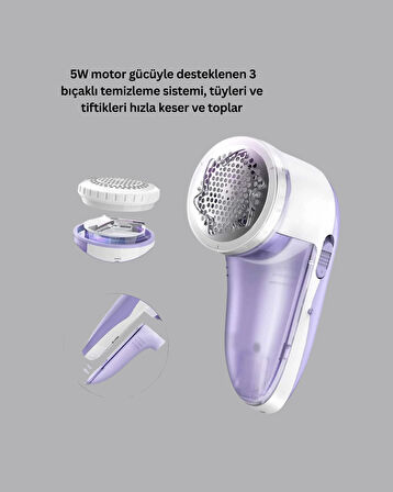 Tüy ve Tiftik Temizleyici – 3 Bıçaklı, 200ml Kapasiteli