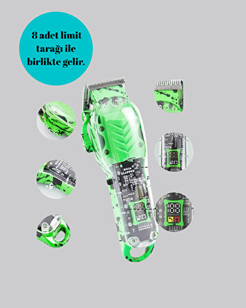 LED Ekranlı Profesyonel Erkek Tıraş Makinesi
