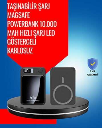 Alüminyum Alaşımlı, 20W PD Hızlı Şarj ve Manyetik Kablosuz Powerbank