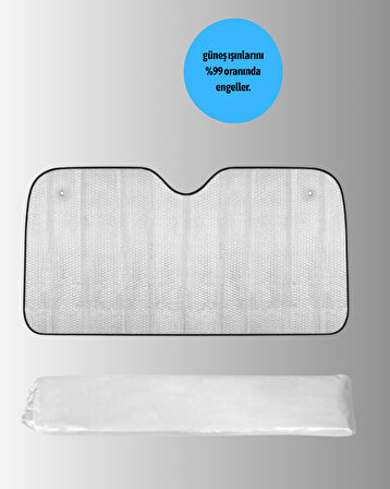 Metalize Reflektör Yüzeyli UV Koruyucu Araç Güneşliği – Serin ve Güvenli Sürüşler İçin