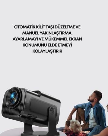 WiFi6 ve Bluetooth 5.0 Teknolojili Kablosuz Bağlantı Özellikli Projektör