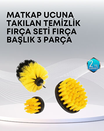 3’lü Matkap Ucu Temizlik Fırçası Seti Çok Amaçlı