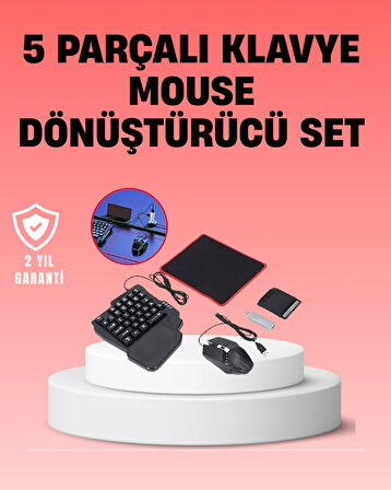 Mobil Oyuncu Aksesuar Seti | Kablosuz Düşük Gecikmeli Klavye & Mouse