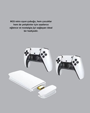 M15 Video Oyun Konsolu 20 Emülatör Destekli 64GB Bellekli