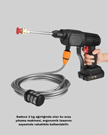 Taşınabilir Akülü Araba Yıkama Makinesi 1.7 MPa Basınçlı ve Ergonomik Tasarımlı