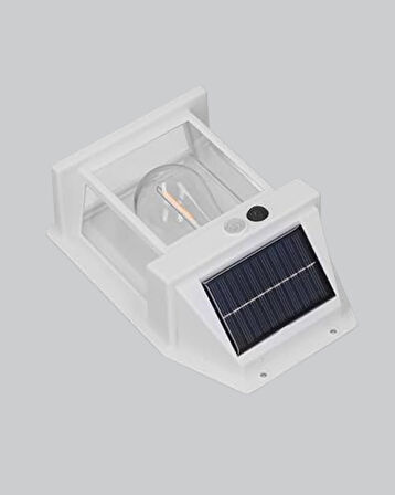 Üç Mod Güneş Enerjili Duvar Lambası 1800mAh Bataryalı ve Hareket Sensörlü