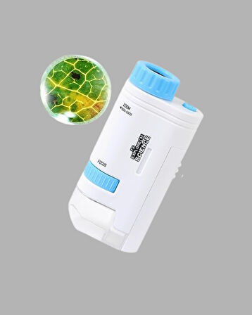 LED Işıklı Mikroskop 80X–200X Zoom Eğitici Bilim Seti ve Taşınabilir