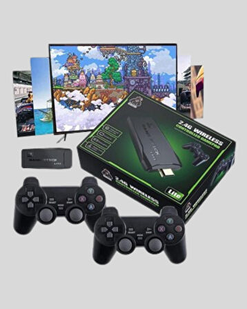 Taşınabilir Kablosuz Oyun Konsolu 2.4G TV Destekli Kompakt Gövde