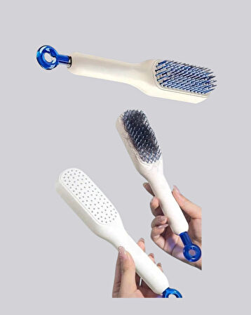 Otomatik Temizlemeli Saç Fırçası – Ergonomik Tasarım, 22x4 cm  Masaj Etkili, Elektriklenmeyi Önleyici