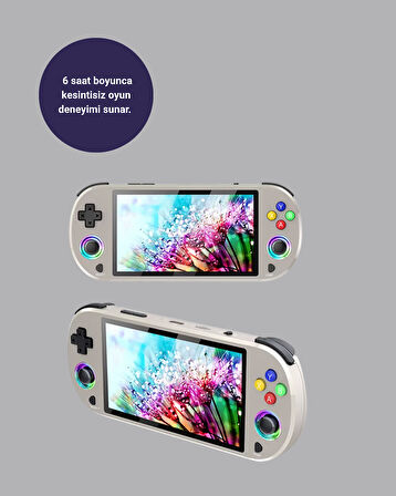 Taşınabilir Retro Oyun Konsolu – 5 İnç IPS Ekranlı, 3000 mAh Şarjlı, HD Destekli